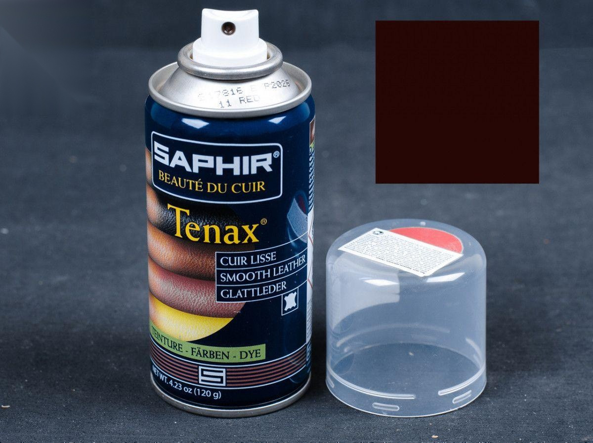 Аерозольна бордова фарба для гладкої шкіри Saphir Tenax Spray, 150 мл (0823)(08)