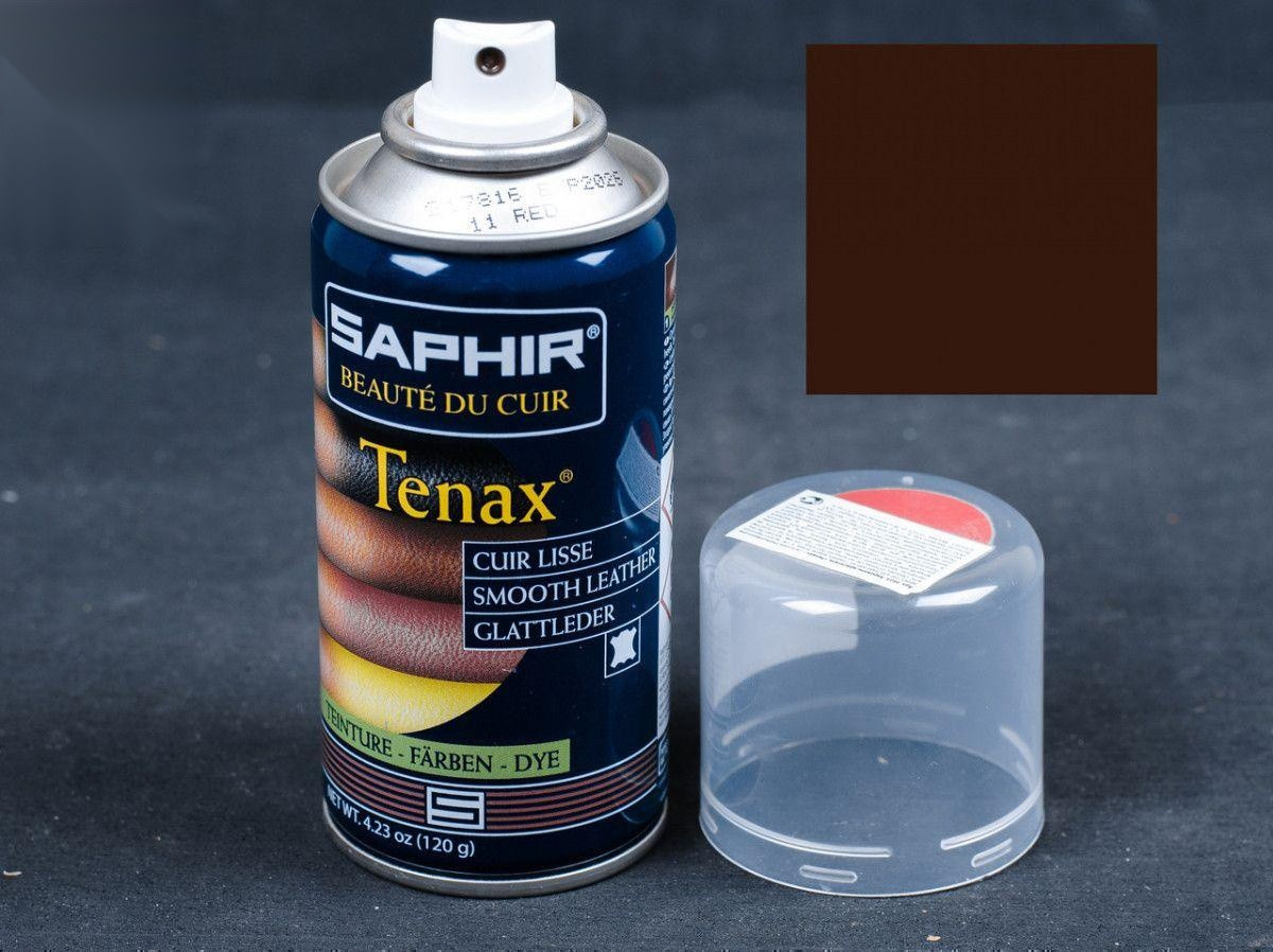 Аерозольна коричнева фарба для гладкої шкіри Saphir Tenax Spray, 150 мл (0823)(04)