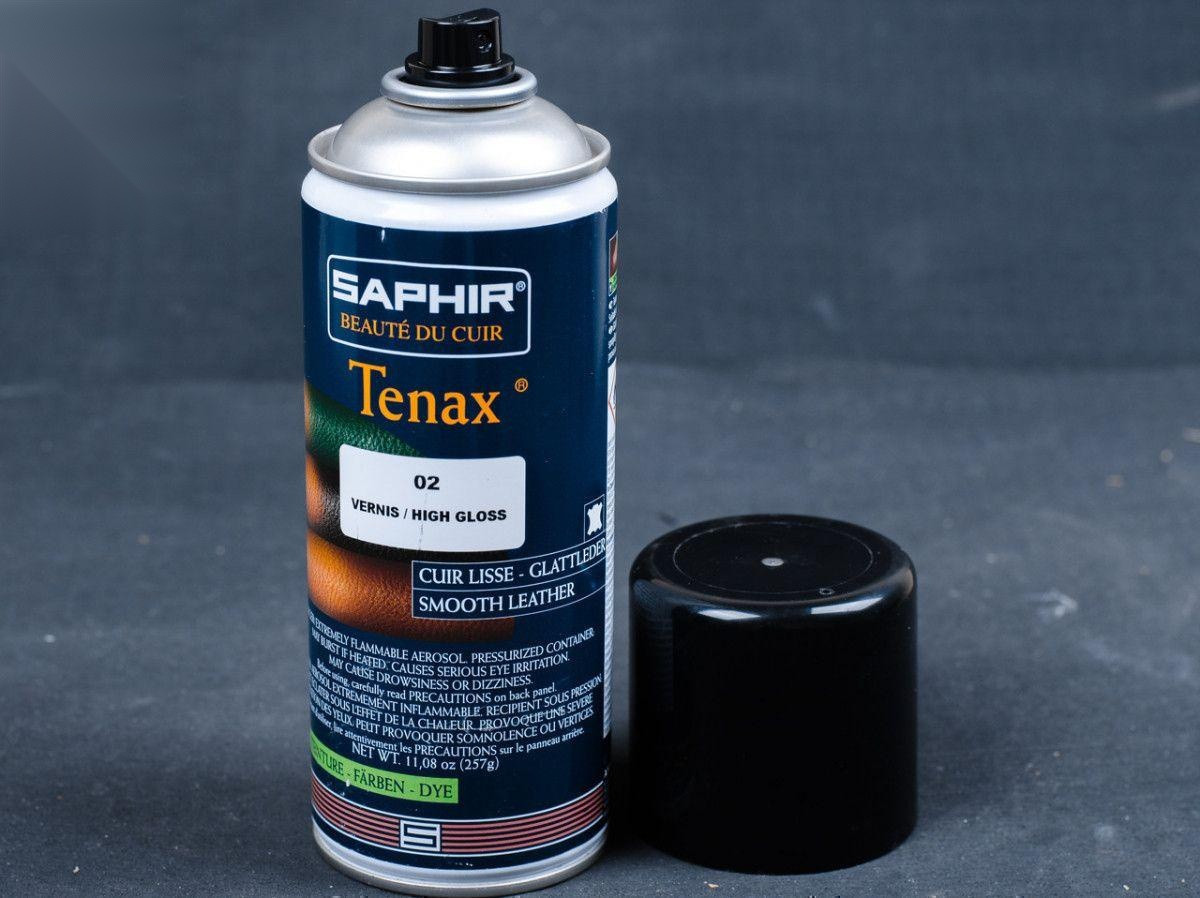 Аерозольний фарба безбарвна для гладкої шкіри Saphir Tenax Spray, 400 мл (0827)(02)
