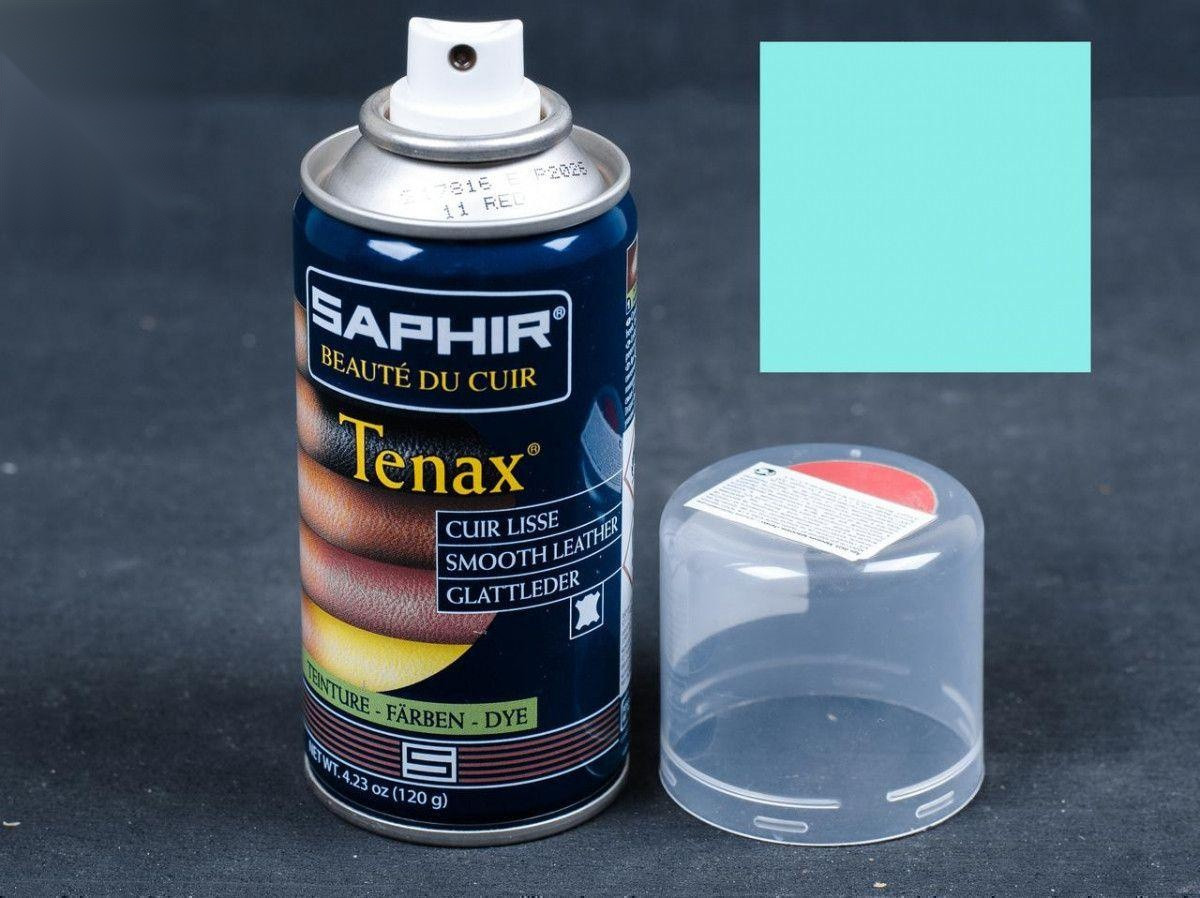 Аерозольна блідо блакитна фарба для гладкої шкіри Saphir Tenax Spray, 150 мл (0823)(55)