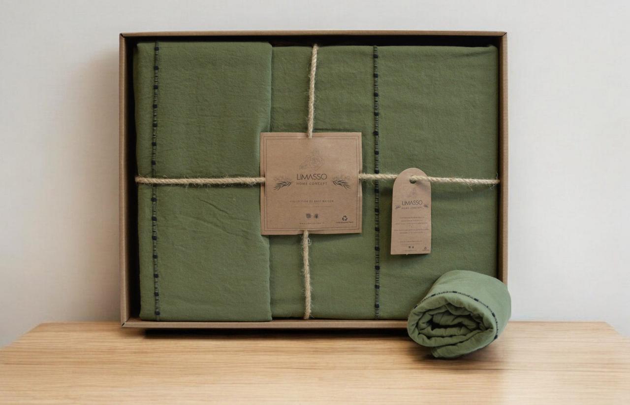 Постільна білизна Limasso 160 х 220 см Vilniuss Capulet Olive