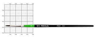 Пензлик поні круглий №0 з короткою ручкою Rosa Start