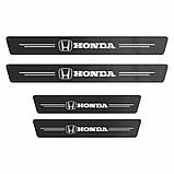 Карбонова захисна стрічка на пороги авто Honda 4 штуки в комплекті, фото 2