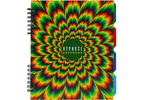 Зошит В5 120арк., в клітинку, на спіралі, з розділювачами, пластикова обкл. Optima Antique