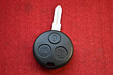 Ключ Smart Fortwo 3 кнопки корпус, фото 4