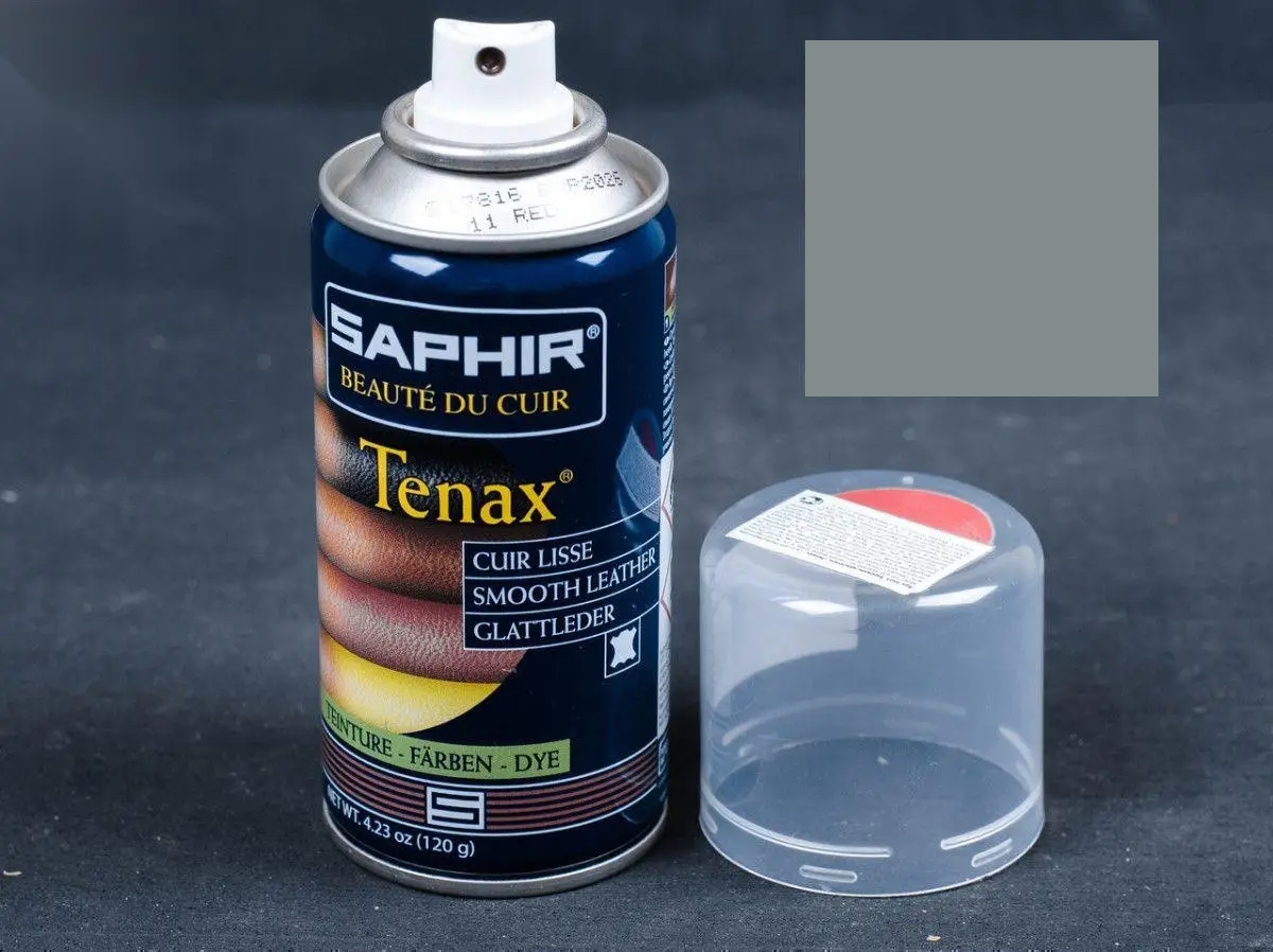 Аерозольна фарба кол.сріблястий для гладкої шкіри Saphir Tenax Spray, 150 мл (0823)(24)