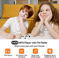 Плеєр MP3 Ruizu X31 Bluetooth 5.0 Hi-Fi 64Gb із зовнішнім динаміком Білий + чорний, фото 8