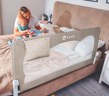 Дитячий захисний бортик для батьківського ліжка h-66см Lionelo Hanna Beige Melange Польща бежевий