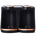 Електрична капельна кавоварка DSP 400+400 Вт із 2 пластиковими чашами 0,25+0,25л KA-3049, фото 2