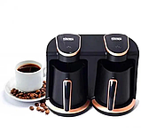 Електрична капельна кавоварка DSP 400+400 Вт із 2 пластиковими чашами 0,25+0,25л KA-3049, фото 5