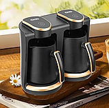 Електрична капельна кавоварка DSP 400+400 Вт із 2 пластиковими чашами 0,25+0,25л KA-3049, фото 9