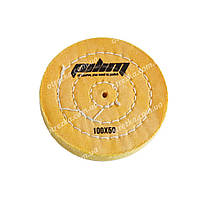 Коло полірувальне муслінове Ø100 мм, 50 шарів жовте "Pilim"