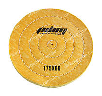 Коло полірувальне муслінове Ø175 мм, 60 шарів жовте "Pilim"