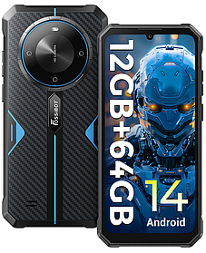 Захищений смартфон Oukitel FOSSiBOT F105 Blue 4/64GB акумулятор 10300мАч НОВИНКА