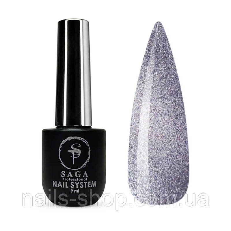Гель-лак SAGA Cat Shine срібло, 9 мл, фото 1