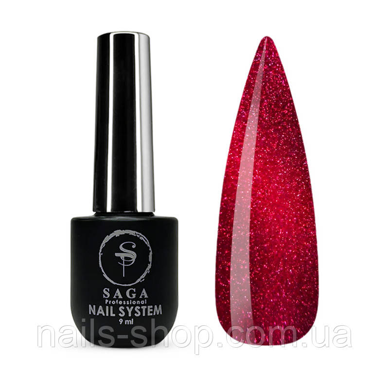 Гель-лак Saga Cat Shine №13, Cherry 9 мл., фото 1