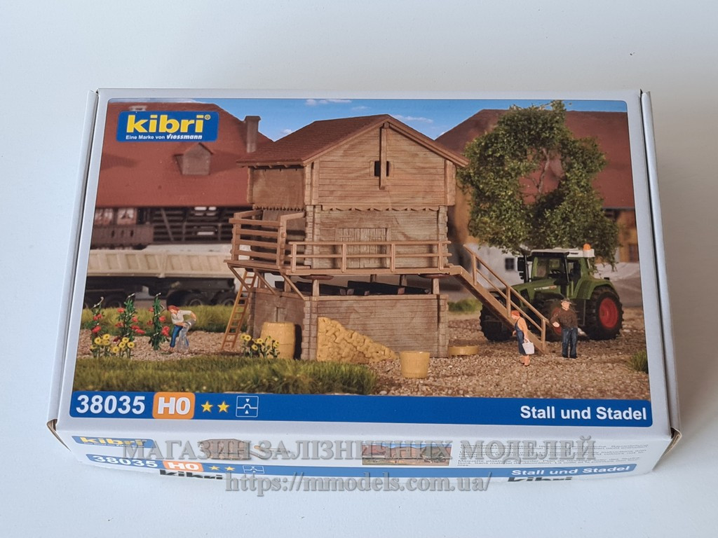 Набір для складання - хлів та сарай та аксесуари, масштаб 1/87, H0 Kibri 38035
