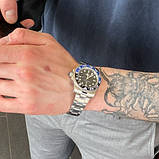 Механічний з автопідзаводом водонепроникний (100м) годинник Pagani Design PD-1662 Silver-Blue-Black, фото 5