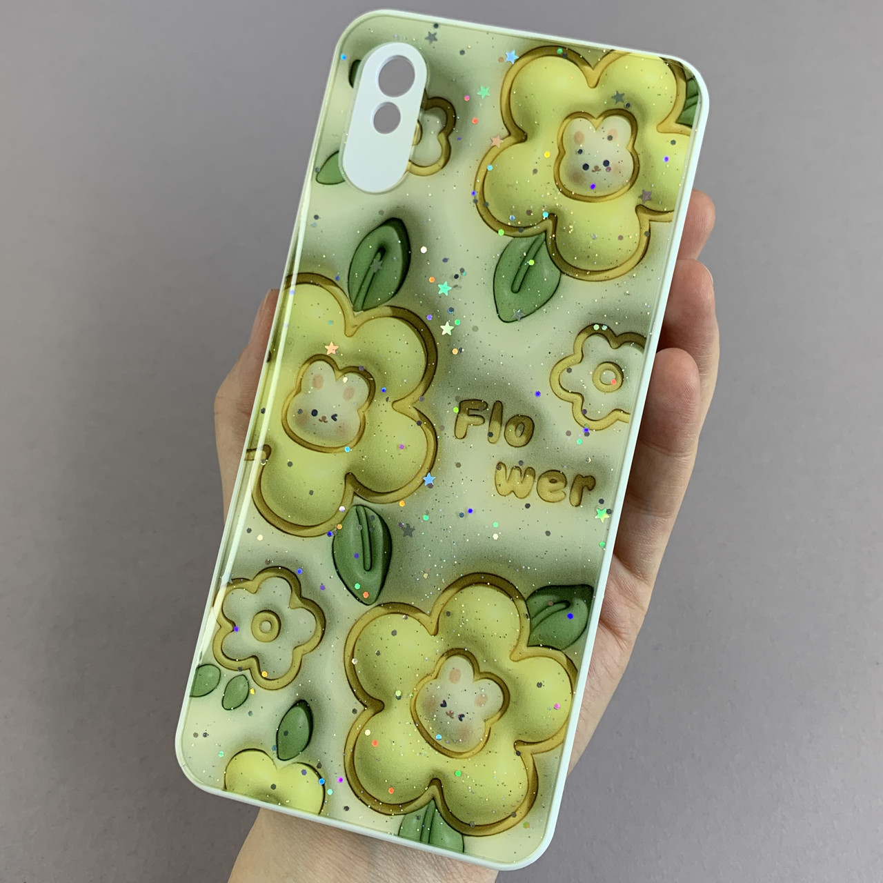 Чохол для Xiaomi Redmi 9A чохол з квіточками захистом камери на телефон сяомі редмі 9а білий l1k