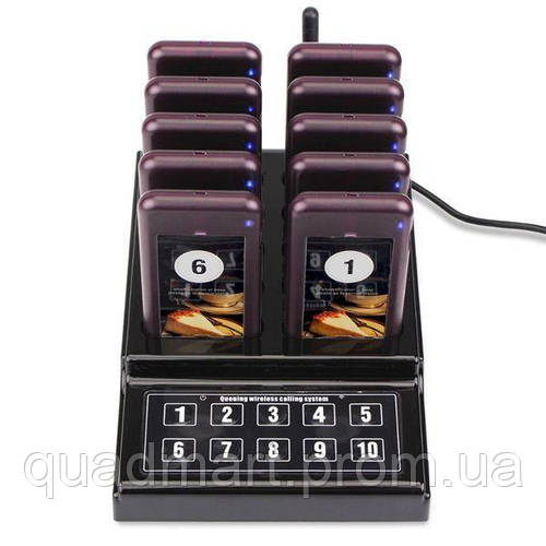 Беспроводная система оповещения и вызова клиентов Retekess F4529 с 10 ...