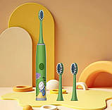 Електрична зубна щітка дитяча, 3 насадки 6 кольорів, фото 3
