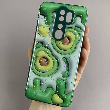Чохол для Xiaomi Redmi Note 8 Pro чохол з авокадо захистом камери на телефон сяомі редмі нот 8 про зелений l1k, фото 1