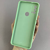 Чохол для Motorola Moto E40 чохол з квіточками захистом камери на телефон моторола мото е40 салатовий l1k, фото 2