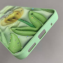Чохол для Motorola Moto E40 чохол з квіточками захистом камери на телефон моторола мото е40 салатовий l1k, фото 5