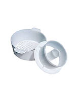 Форма для сиру з поршнем Консенсус 1 л (15*7см) пластикова біла