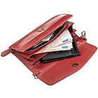 Горизонтальний клатч STINGRAY LEATHER 18291 з натуральної шкіри морського ската Бордовий, фото 3