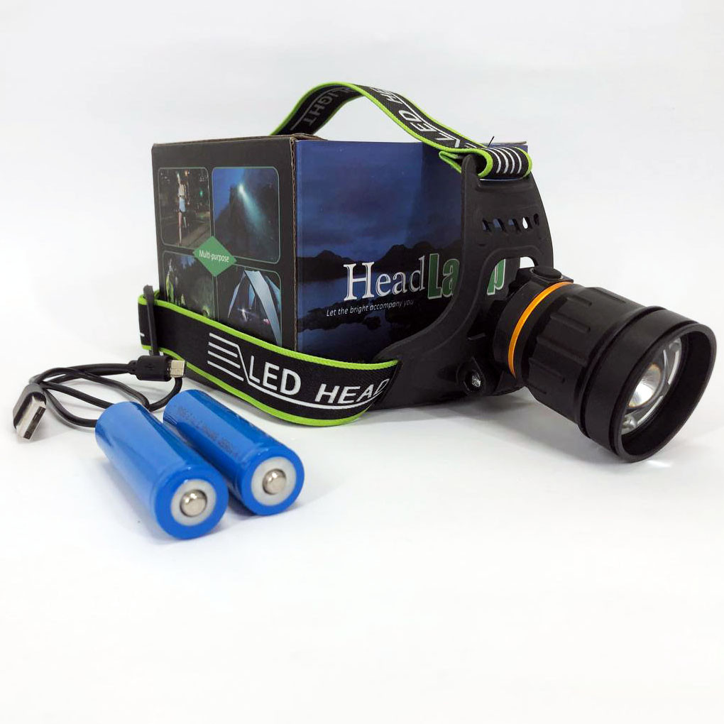 Ліхтар налобний із зовнішнім акумулятором BL-A8-P50, Налобний ліхтар для сто Наголовний ZR-85, фото 1