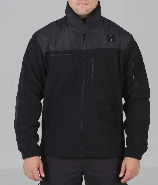 Тактична флісова кофта чорна поліція фліска для працівників силових структур - фото 1 - id-p2302766672