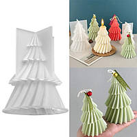 Силіконовий молд для свічок Ялинка 3D