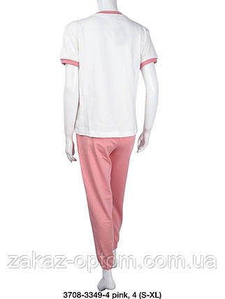 Костюм жіночий рожевий оптом (S-XL) Туреччина 3708-124617, фото 3