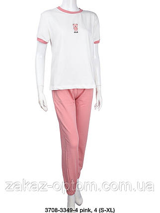 Костюм жіночий рожевий оптом (S-XL) Туреччина 3708-124617, фото 1