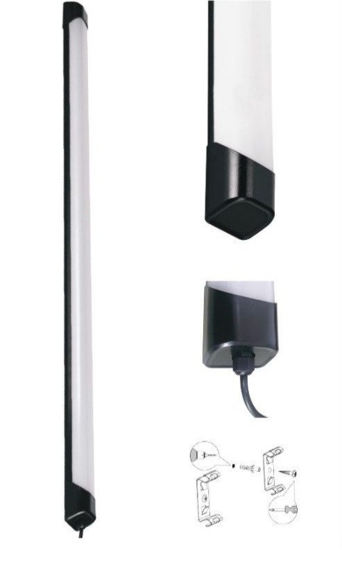 LED світильник лінійний IP65 72W 6500K 120см ЧОРНИЙ TL 7039726, фото 1