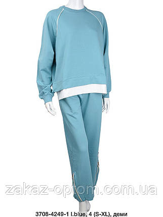 Костюм жіночий с. блакитний оптом (S-XL) Туреччина 3708-124624, фото 1
