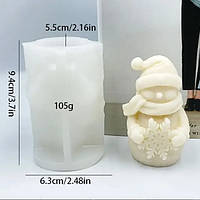 Силіконовий молд для свічок Сніговик 3D