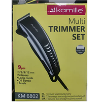 Машинка для стрижки 240W дротова чорний/сріблястий 6802 KAMILLE, фото 2