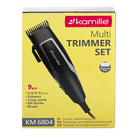 Машинка для стрижки 240W дротова чорний/срібл.кант 6804 KAMILLE, фото 5