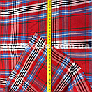 Сорочкова тканина Байка клітина Фланель 220 grm Червона, фото 2