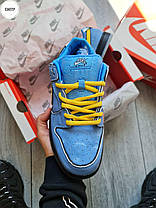 Чоловічі Кросівки Nike SB Dunk Low x Powerpuff Girls Blue Yellow / Найк СБ Данк Паверпафф Герлс Низькі Блакитні, фото 6
