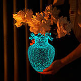 Скляна ваза для квітів, що світиться в темряві, Avatar 21см, фото 2