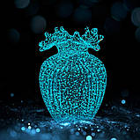 Скляна ваза для квітів, що світиться в темряві, Avatar 21см, фото 4