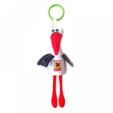 Брязкальце-підвіска м'яке на коляску м'яке дзвіночок Лелека МС 010402-02, фото 1