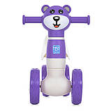 Дитячий біговел велобіг 1.5-3 роки Ведмежатко музика світло Bambi M 5762 Фіолетовий, фото 3