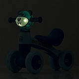 Дитячий біговел велобіг 1.5-3 роки Ведмежатко музика світло Bambi M 5762 Синій, фото 6