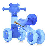 Дитячий біговел велобіг 1.5-3 роки Ведмежатко музика світло Bambi M 5762 Синій, фото 7