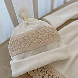 Костюм для хрещення "Аріна-3" велюр зріст 68 см (3 – 6 місяців) Betis Молочний, фото 3