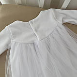 Костюм для хрещення "Чарівна світлинка-3 В" велюр зріст 80 см (9 – 12 місяців) Betis Білий з пудровим, фото 4